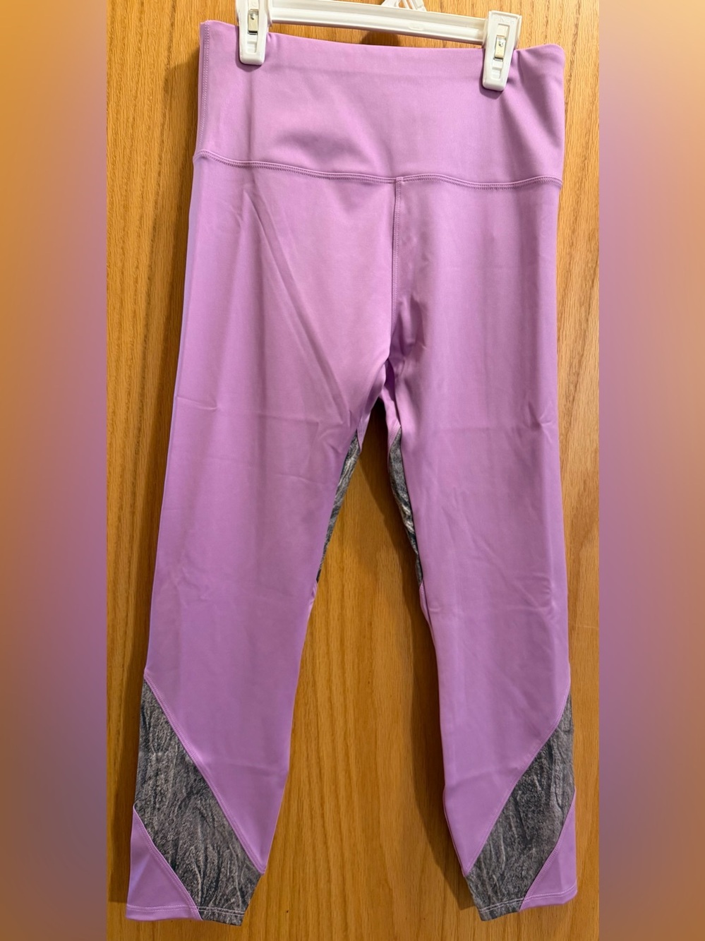 Soulgani Active Leggings Womens Violet High Waist Printed Panels, SP & LP